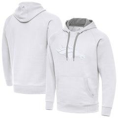 Denver Broncos Antigua Victory Pullover Hoodie - White on sale