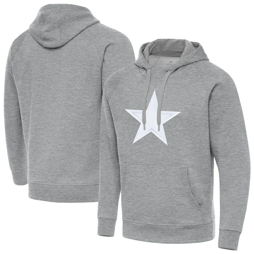 Dallas Cowboys Antigua Victory Pullover Hoodie - Heather Gray cheap