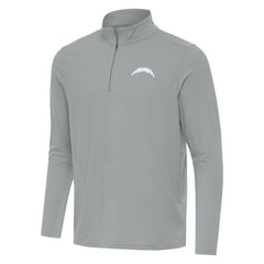 Los Angeles Chargers Men's Antigua Intent Quarter-Zip Jacket - Gray on sale