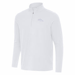 Denver Broncos Antigua Intent Quarter-Zip Jacket - White on sale