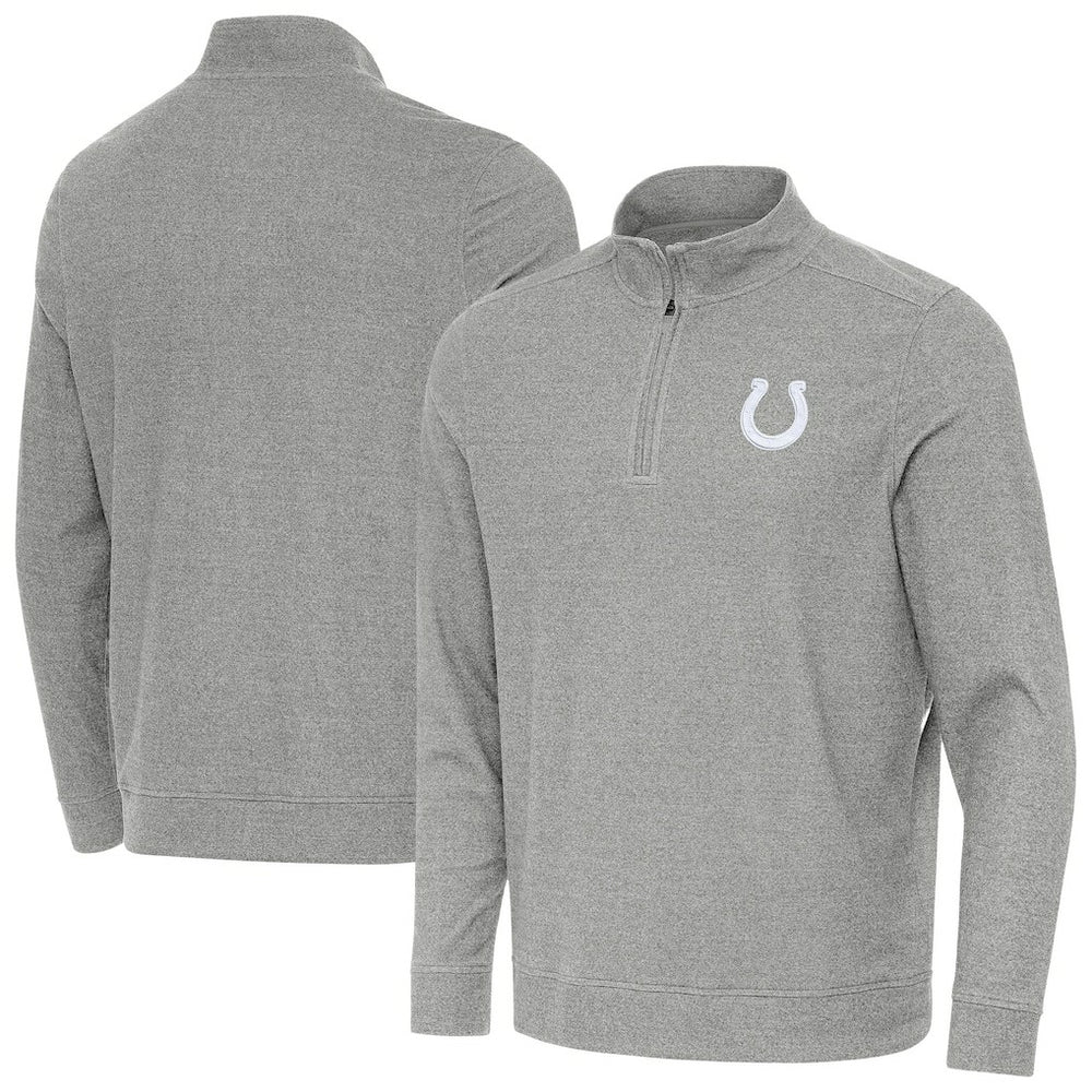 Indianapolis Colts Antigua Subtle Quarter-Zip Jacket - Heather Gray cheap