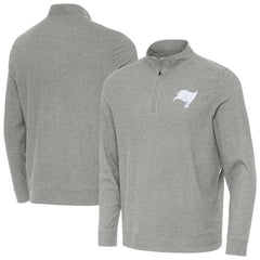 Tampa Bay Buccaneers Antigua Subtle Quarter-Zip Jacket - Heather Gray cheap