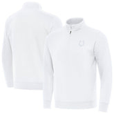 Indianapolis Colts Antigua Victory Quarter-Zip Top - White sale