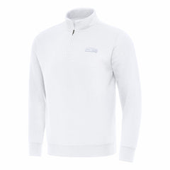Seattle Seahawks Antigua Victory Quarter-Zip Top - White cheap