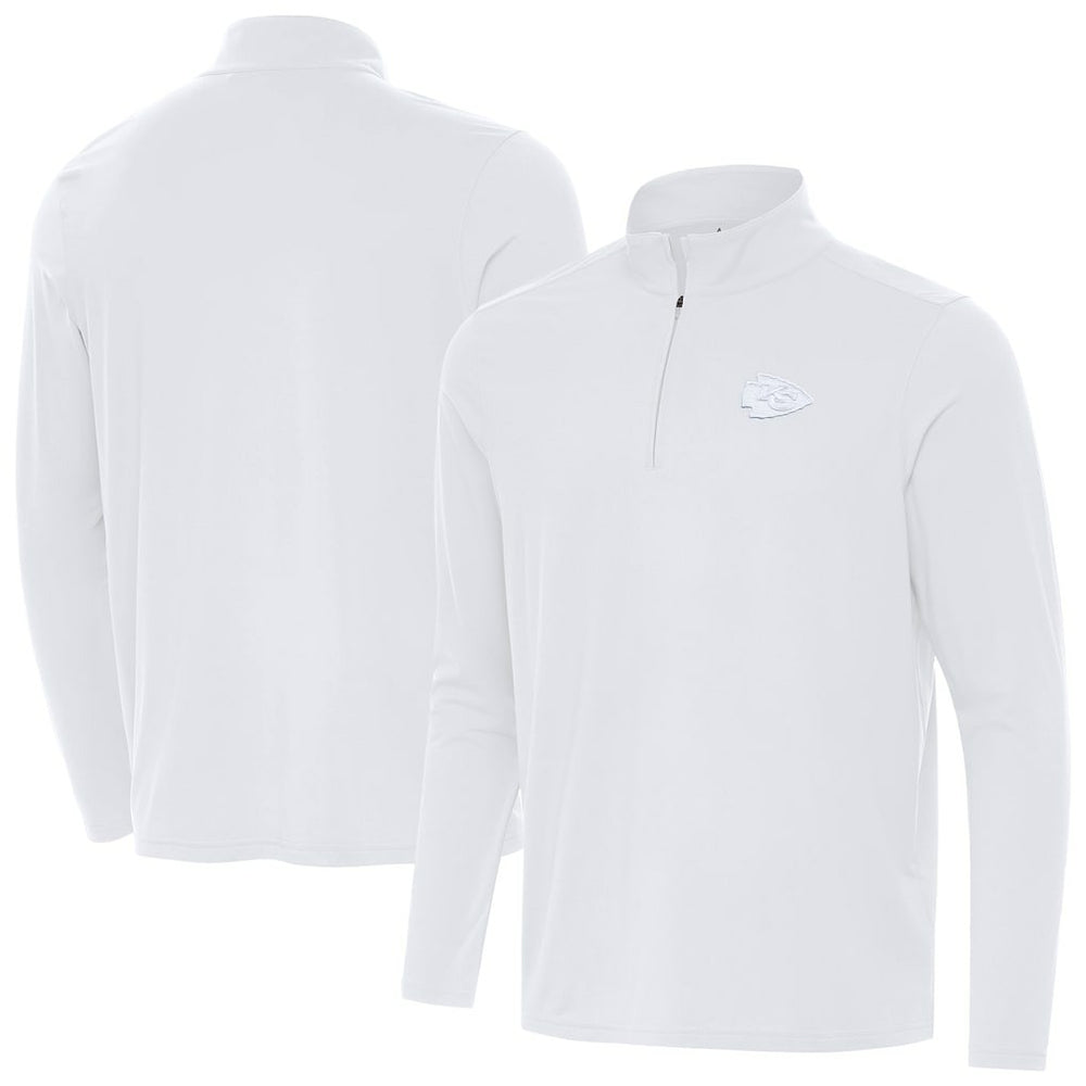 Kansas City Chiefs Antigua Intent Quarter-Zip Top - White sale