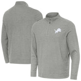 Detroit Lions Antigua Subtle Quarter-Zip Top - Heather Gray for sale