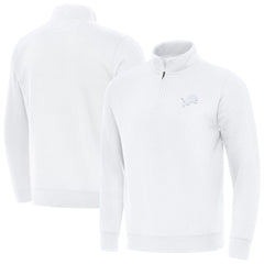 Detroit Lions Antigua Victory Quarter-Zip Top - White on sale