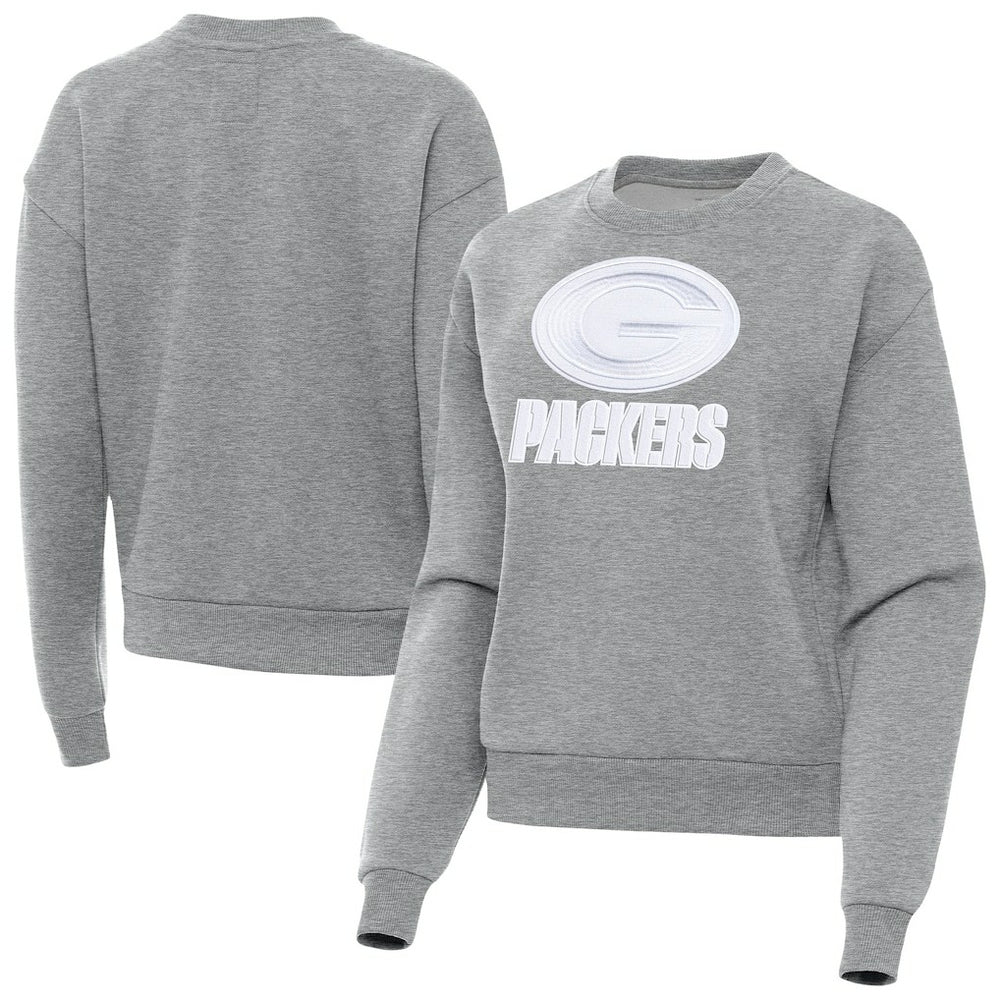 Green Bay Packers Antigua Women's Victory Pullover Sweatshirt - Heather Gray cheap