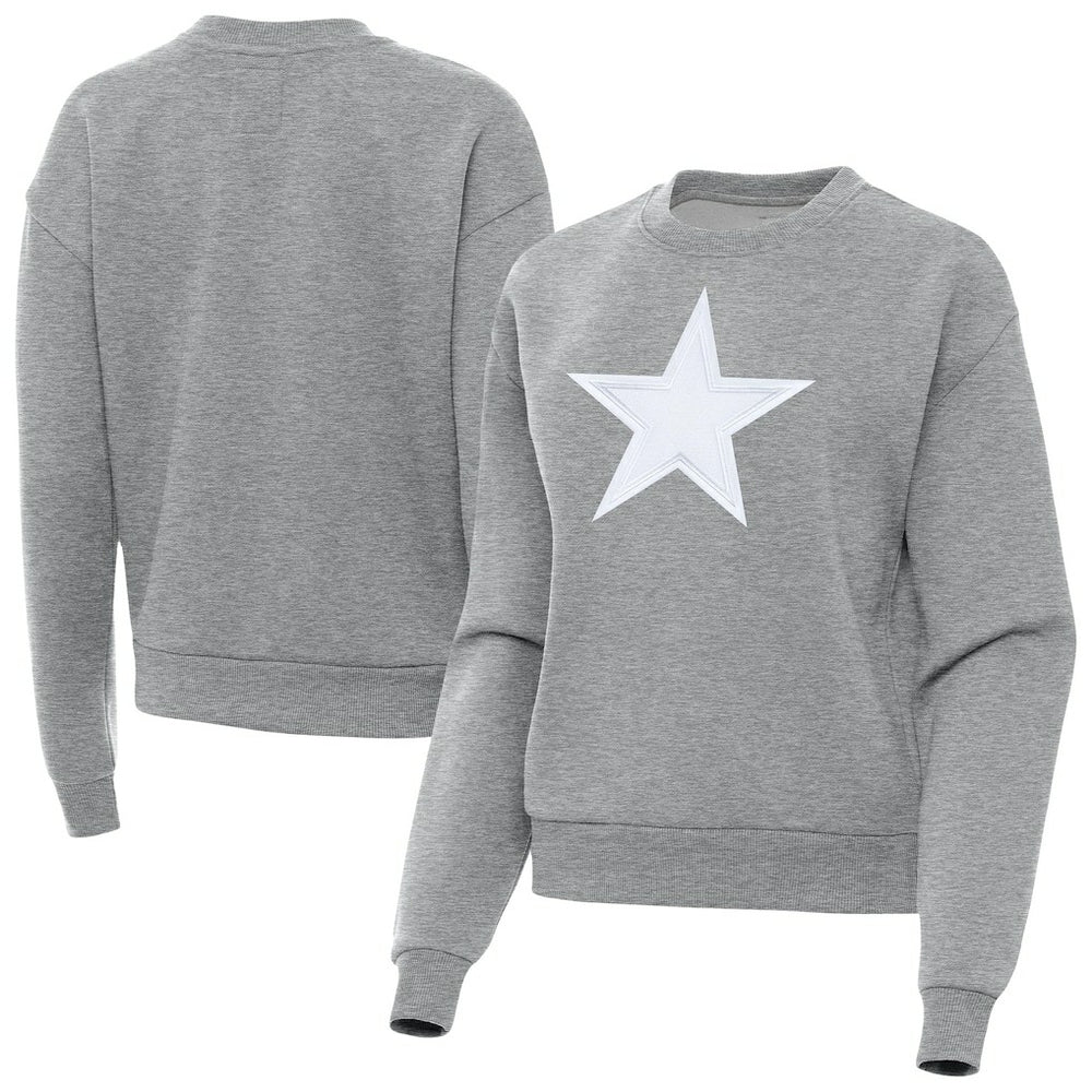 Dallas Cowboys Antigua Women's Victory Pullover Sweatshirt - Heather Gray on sale