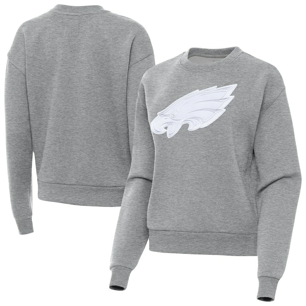 Philadelphia Eagles Antigua Women's Victory Pullover Sweatshirt - Heather Gray on sale