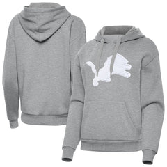 Detroit Lions Antigua Women's Victory Pullover Hoodie - Heather Gray cheap