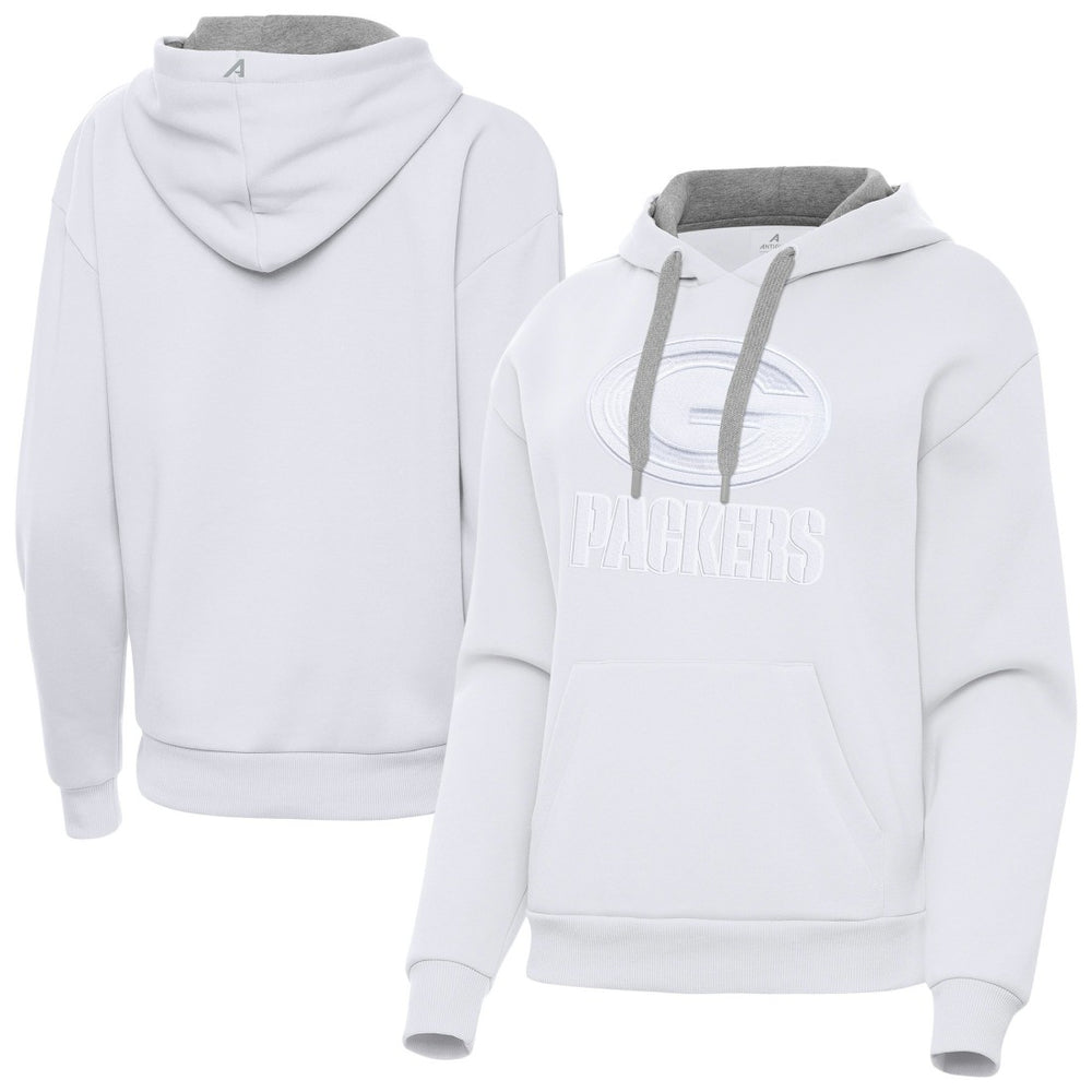 Green Bay Packers Antigua Women's Victory Pullover Hoodie - White on sale