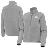 Baltimore Ravens Antigua Women's Figure Half-Zip Sweatshirt - Gray for sale
