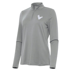 Houston Texans Antigua Women's Reprocess Quarter-Zip Top - Gray on sale