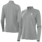 New Orleans Saints Antigua Women's Reprocess Quarter-Zip Top - Gray outlet