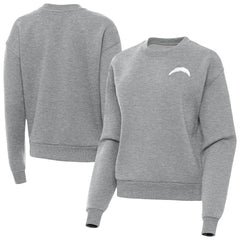 Los Angeles Chargers Antigua Women's Victory Crew Pullover Sweatshirt - Heather Gray for sale