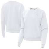 New England Patriots Antigua Women's Victory Crew Pullover Sweatshirt - White discount