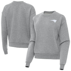 New England Patriots Antigua Women's Victory Crew Pullover Sweatshirt - Heather Gray online