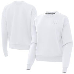 Washington Commanders Antigua Women's Victory Crew Pullover Sweatshirt - White discount