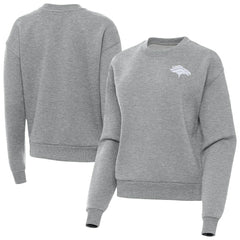 Denver Broncos Antigua Women's Victory Crew Pullover Sweatshirt - Heather Gray cheap
