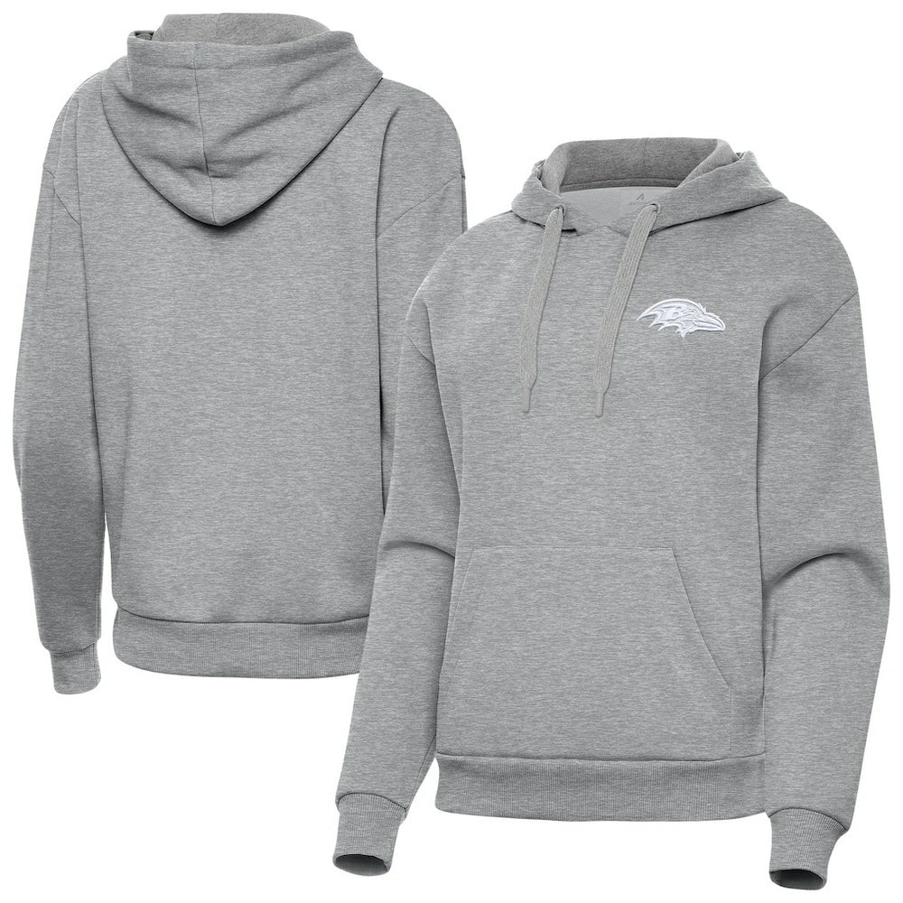 Baltimore Ravens Antigua Women's Victory Pullover Hoodie - Heather Gray discount