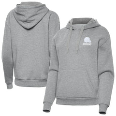 Cleveland Browns Antigua Women's Victory Pullover Hoodie - Heather Gray discount