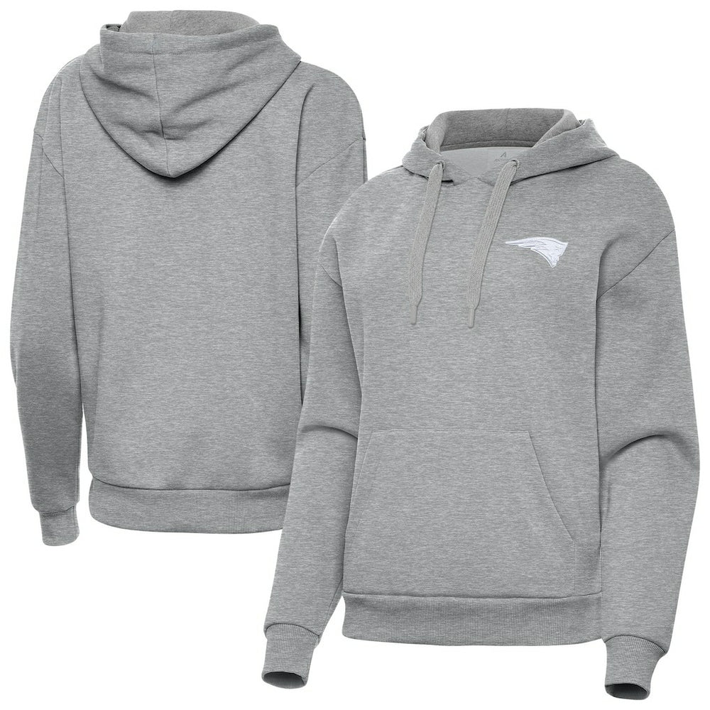 New England Patriots Antigua Women's Victory Pullover Hoodie - Heather Gray for sale