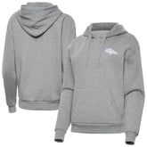 Denver Broncos Antigua Women's Victory Pullover Hoodie - Heather Gray discount