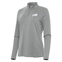 Buffalo Bills Antigua Women's Reprocess Quarter-Zip Top - Gray for sale