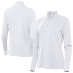 Philadelphia Eagles Antigua Women's Reprocess Quarter-Zip Top - White for sale