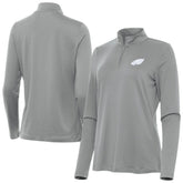 Philadelphia Eagles Antigua Women's Reprocess Quarter-Zip Top - Gray for sale