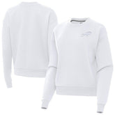 Buffalo Bills Antigua Women's Victory Crew Pullover Sweatshirt - White discount