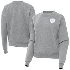 Las Vegas Raiders Antigua Women's Victory Crew Pullover Sweatshirt - Heather Gray cheap