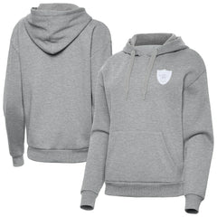 Las Vegas Raiders Antigua Women's Victory Pullover Hoodie - Heather Gray discount