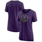 Tampa Bay Rays Women's Cooperstown Collection Selected First Tri-Blend T-Shirt - Purple