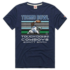 Emmitt Smith Dallas Cowboys Homage Unisex Tecmo Bowl Retired Player Graphic Tri-Blend T-Shirt - Navy discount