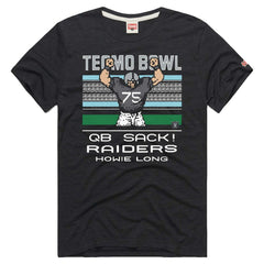 Howie Long Las Vegas Raiders Homage Unisex Tecmo Bowl Retired Player Graphic Tri-Blend T-Shirt - Charcoal for sale