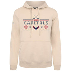 Washington Capitals Levelwear Podium Holiday Pullover Hoodie Khaki