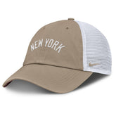 New York Yankees Unisex Mother's Day Club Trucker Adjustable Hat - Khaki/White | Nike
