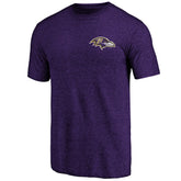 Baltimore Ravens Purple Left Chest Distressed Tri-Blend T-Shirt discount