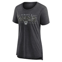 Las Vegas Raiders Women's Vintage Graphic Tri-Blend Scoop Neck T-Shirt - Charcoal | Nike cheap