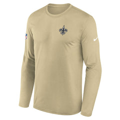 New Orleans Saints Legend Small Logo Dri-FIT Long Sleeve T-Shirt - Gold | Nike sale