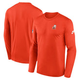 Cleveland Browns Legend Small Logo Dri-FIT Long Sleeve T-Shirt - Orange | Nike discount
