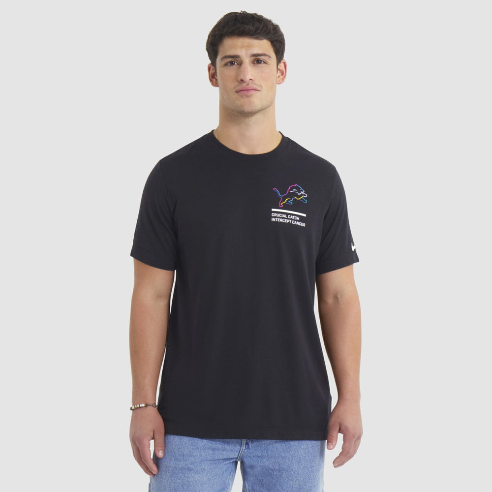 Detroit Lions 2025 NFL Crucial Catch Tri-Blend Dri-FIT T-Shirt - Black | Nike on sale