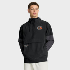 Cincinnati Bengals Sideline Anorak Half-Zip Hoodie Jacket - Black | Nike outlet