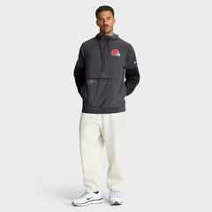 Cleveland Browns Sideline Anorak Half-Zip Hoodie Jacket - Anthracite | Nike outlet