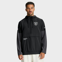 Las Vegas Raiders Sideline Anorak Half-Zip Hoodie Jacket - Black | Nike sale
