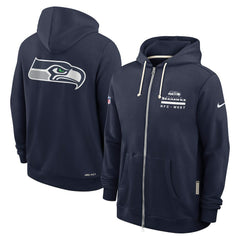 Seattle Seahawks Sideline Standard Issue Utility Player Dri-FIT Full-Zip Hoodie - College Navy | Nike outlet
