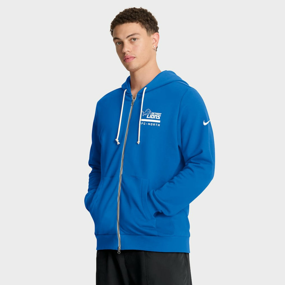 Detroit Lions Sideline Standard Issue Utility Player Dri-FIT Full-Zip Hoodie - Blue | Nike for sale