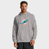 Miami Dolphins Sideline Standard Issue Initial Home Dri-FIT Hoodie - Charcoal | Nike outlet